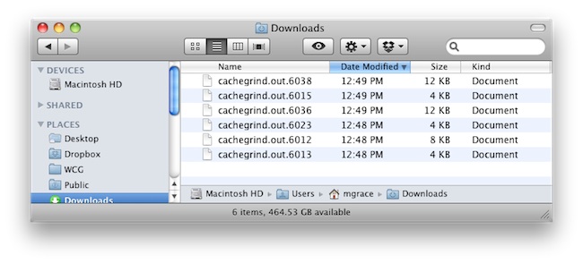 cachegrind.out output in /temp folder for mamp on mac osx